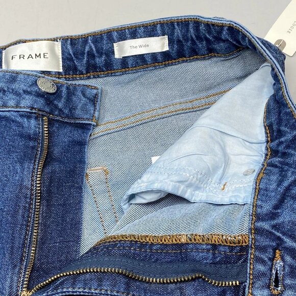 NEW FRAME Women’s The Wide Leg High Rise Stretch Jeans Rival Blue Size 30 - Picture 7 of 10